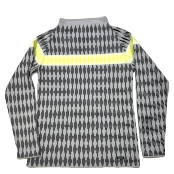 Eisbar Women Adult Small Mock Neck Diamond Pattern Sweater - Picture 5 of 13